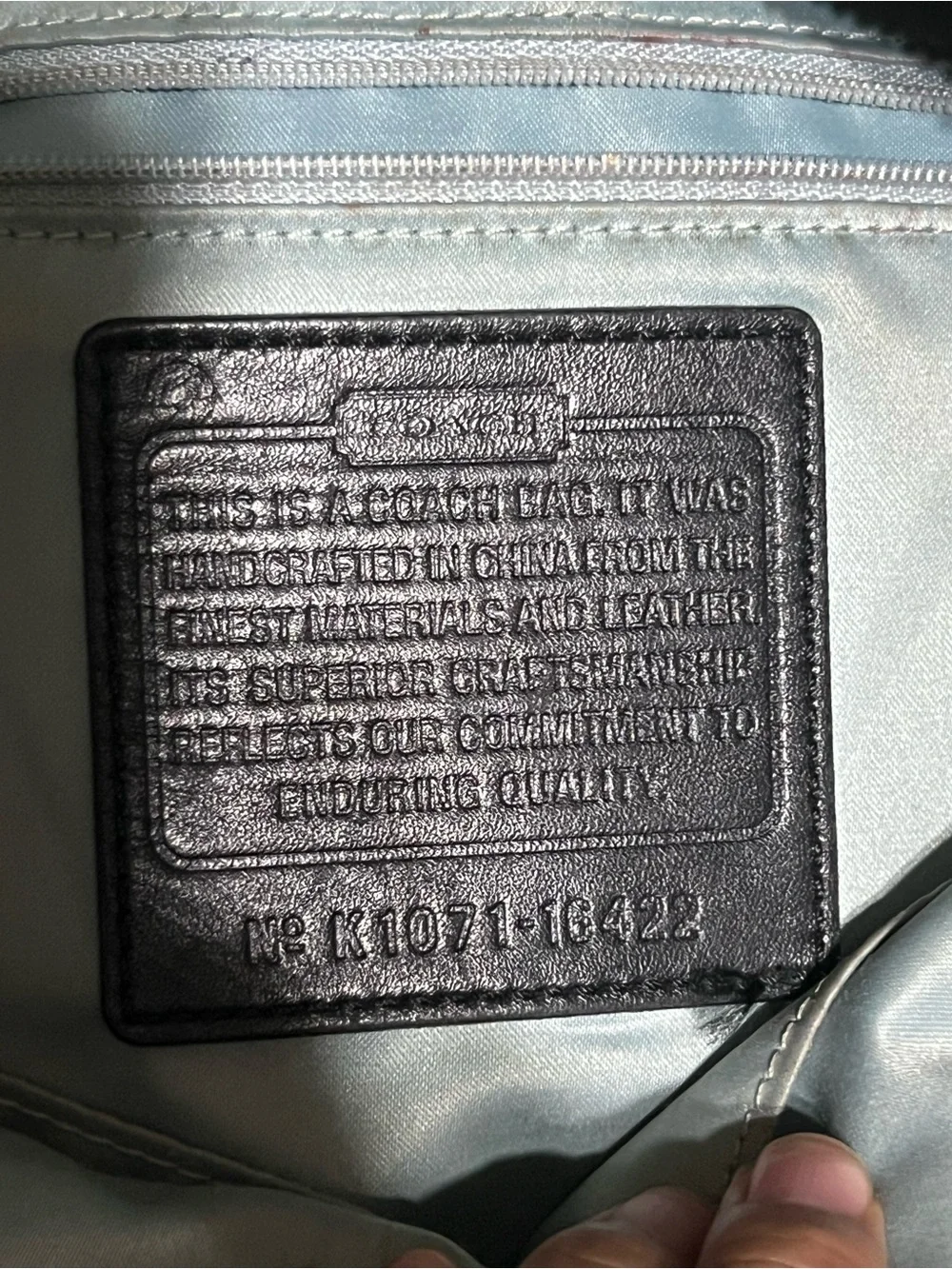 Coach Black and Olive Green Logo Patchwork Tote